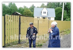 Фото забора штакетник RAL 1014 бежевый в Химках